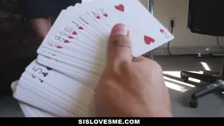 Brunette Stepsister Teases With Playful Anal Trick