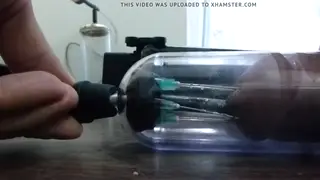Latino Sub Misses Needle Play Inside Pump