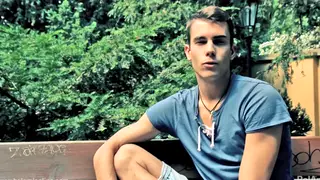European Twink Strokes Uncut Cock in Solo Show