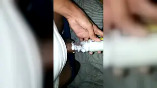 Solo Guy Strokes With Mayonnaise Until Explosive Finish