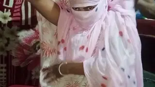 Hairy Indian Woman Strokes Her Husband to Release