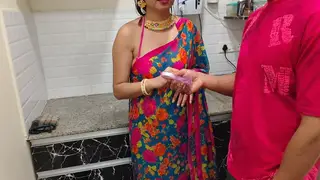 Indian Stepmom Teaches Stepson Female Condom Then Creampie
