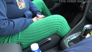 Indian Stepmom Gives Hairy Handjob in Car
