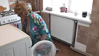 Busty Blonde MILF Pinned by Older Roommate During Rough Machine Encounter