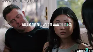 Petite Asian Joins Married Pair for Bisexual Play