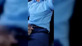Tattooed Older Man Strokes to Finish in Public Lot