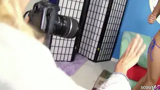 Blonde MILF Guides Teen Through First Lesbian Time