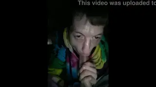 Twink Takes a Rough Throat Fucking in a Parked Car