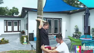 Bound Twink Endures a Slow Teasing Blowjob