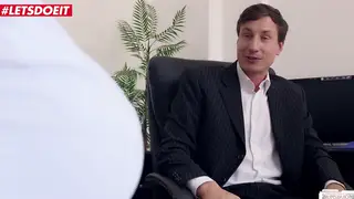 Busty Secretary Services Her Boss With a Titjob