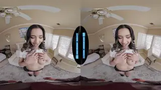 Asian Employee Offers POV Pleasure in VR Office