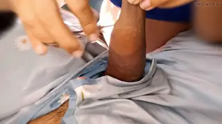 Indian Lesbian Cosplay Features Foot Play and Handjob