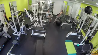 Redhead Teen Rides Coach in Gym Cuckold POV
