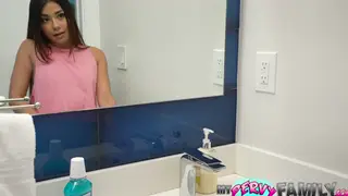 Stepdad Dominates Petite Latina Stepsister in Rough Play