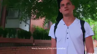 European Hunk Gets Spanked and Rimmed Outdoors
