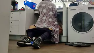 Busty BBW Wife Rides Handyman While Husband Watches