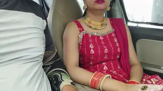Cheating Indian Wife Fucked in a Car Outdoors