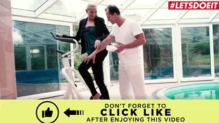 Blonde European Seduced by Fitness Coach in Gym