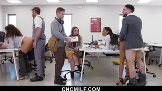 Voluptuous MILF Commands Desk Sex with Employee