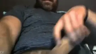 Solo Cam Stud Strokes His Heavy Cock on Webcam