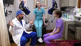 Brunette Endures First Gyno Exam with Anal Check