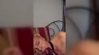 Submissive Guy Gives Deep Blowjob Under Domination