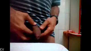 Uncut Guy Shows Off His Foreskin Close Up