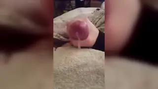 Solo Guy Strokes Thick Cock to Explosive Finish in Close-Up