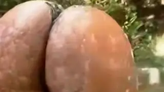 Voluptuous Ebony Babe Sucks Cock Outdoors With Confidence