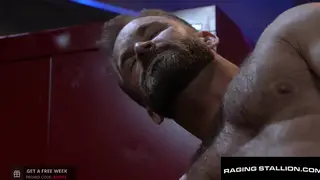 Bearded Muscle Daddy Pounds Inked Hunk