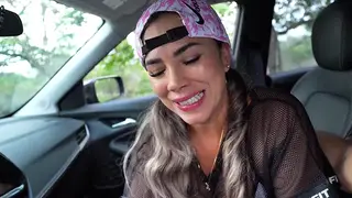 Curvy Latina Neighbor Seduces Man Outdoors