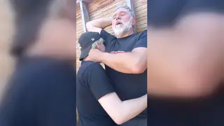 Hairy Bear Kisses Twink Outdoors in European Encounter