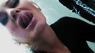 Mature MILF and Teen Share Intimate POV Blowjob Outdoors