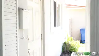 Petite Curvy Babe Gives POV Blowjob for Promotion