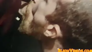 Muscular Men Swap Blowjobs Through Vintage Glory Hole