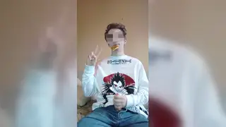 European Teen Swallows Load From Used Condom