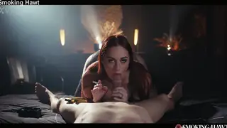 Blonde and Redhead Share a POV Blowjob and Facial
