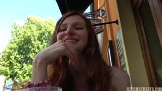 Redhead Reaches Public Orgasm With a Vibrator