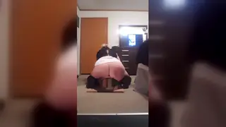 BBW MILF Watches Herself in Mirror While Riding Plug
