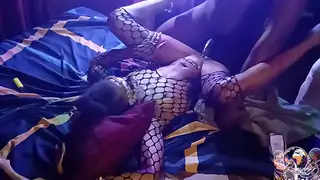 Petite Stripper Squirts Hard on BBC in Club