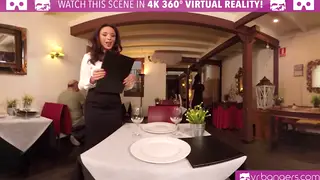 Two European Babes Share a Cock Outdoors in VR