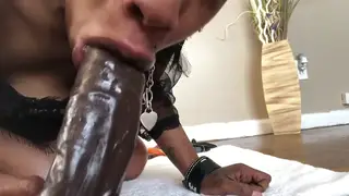 Ebony BBW Gapes and Squirts in Solo POV Show