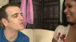Voluptuous Ebony MILF Takes Anal and Rimming From a Slim Guy
