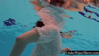 Redhead Teen Masturbates In Lingerie By The Pool