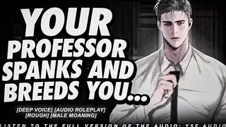 Dominant Teacher Spanks Student Over Desk Before Breeding