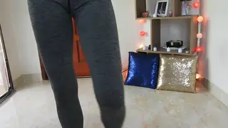 Sweaty Teen Rides Dildo to Shaking Orgasm