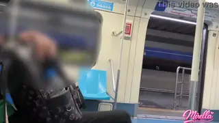 Latina in Lingerie Delivers POV Blowjob at Subway Station