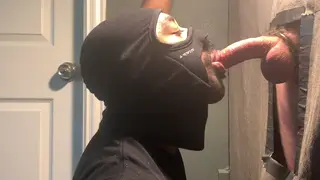 Verbal Mature Daddy Loses Control in Interracial Gloryhole Gangbang