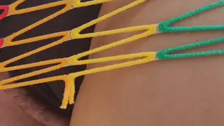 Teen Wife Shows Cameltoe Outdoors While Husband Watches