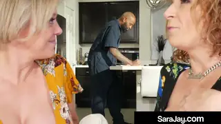 Blonde MILF Shares a BBC Threesome With a Handyman